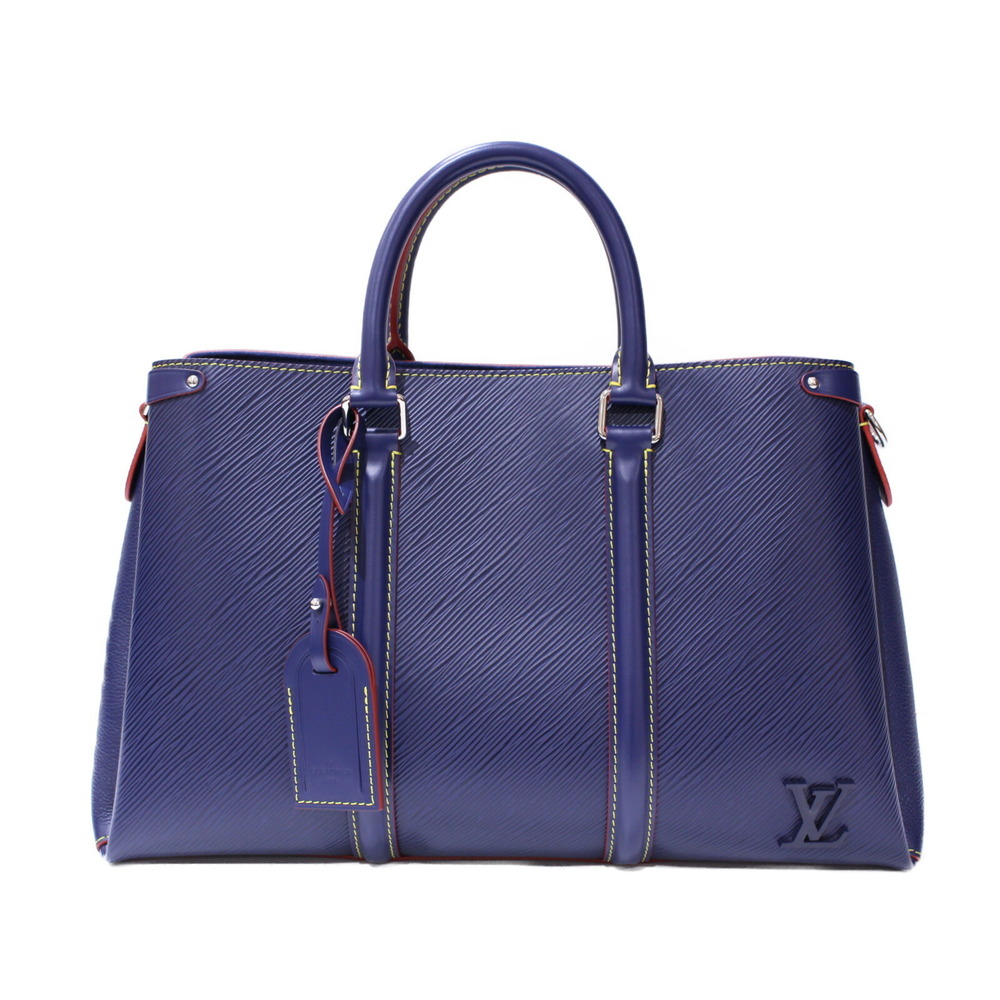 Louis Vuitton Epi Red Navy Indigo Leather NV Handbag Red Blue Coquelicot - Picture 2 of 7